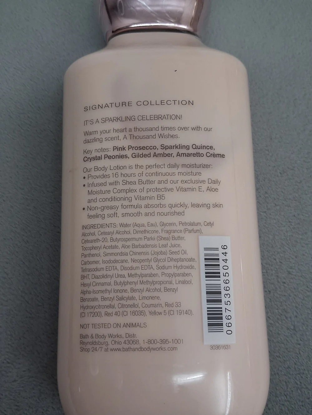 Bath & Body Works A Thousand Wishes Shea & Vitamin E Body Lotion - Pink